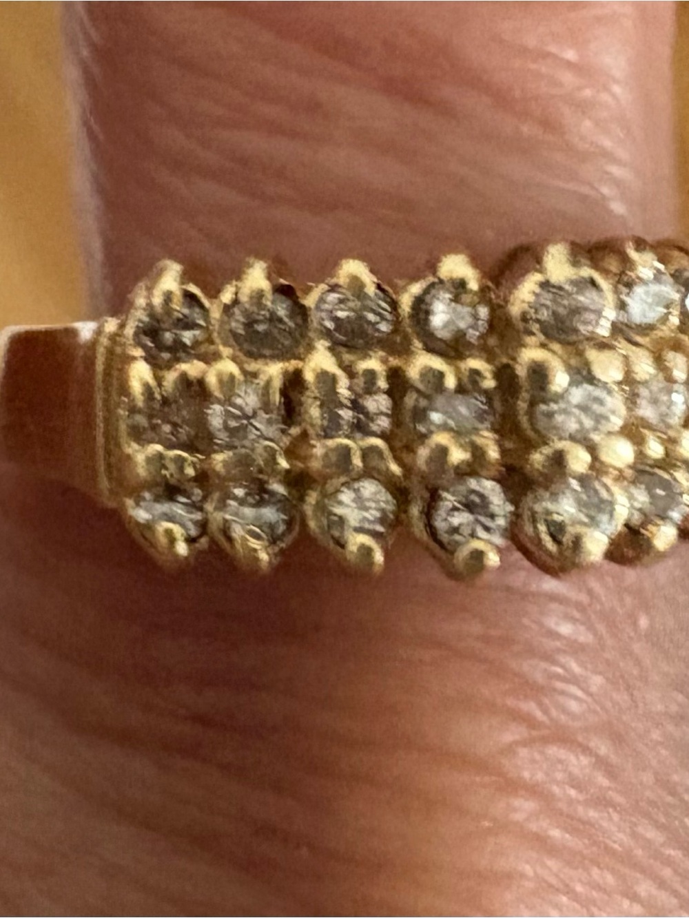 14k Yellow Gold Diamond Cocktail Ring